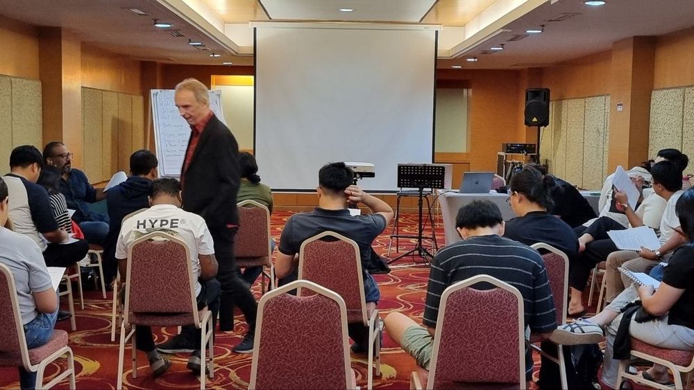 Corporate workshop in progress