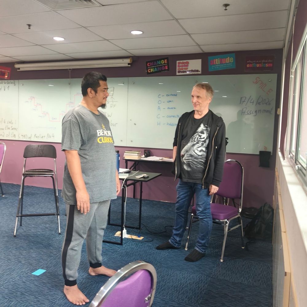 Andreas Dorn demonstrating a coaching technique