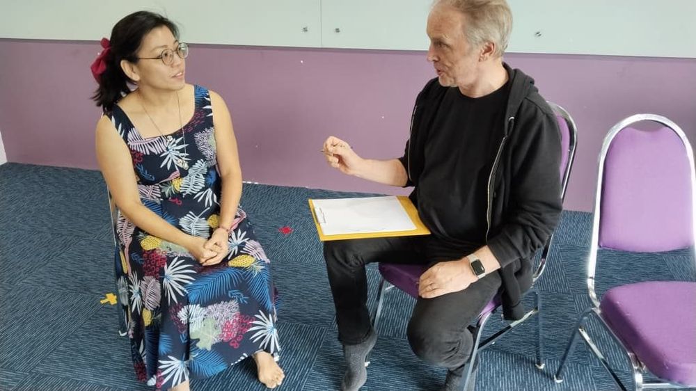 Andreas Dorn in a one-on-one coaching demonstration