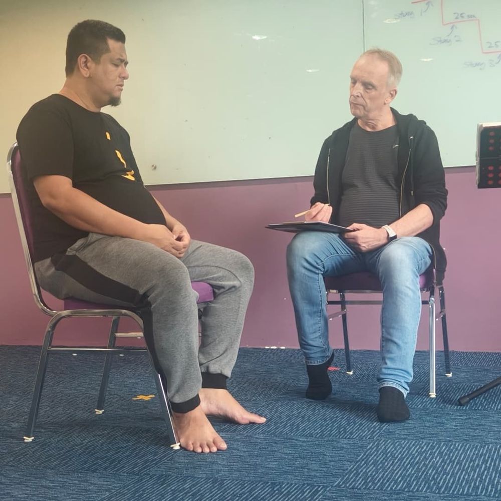 Andreas Dorn running a coaching demonstration