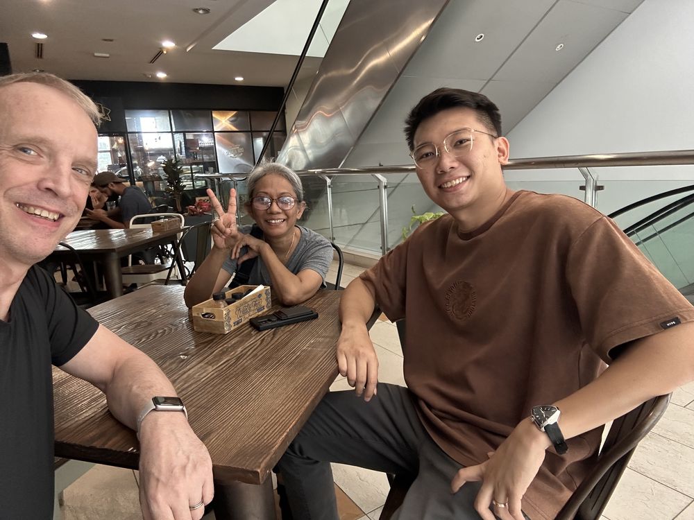 KC Wang with Andreas Dorn and Najwa Dorn Rustum