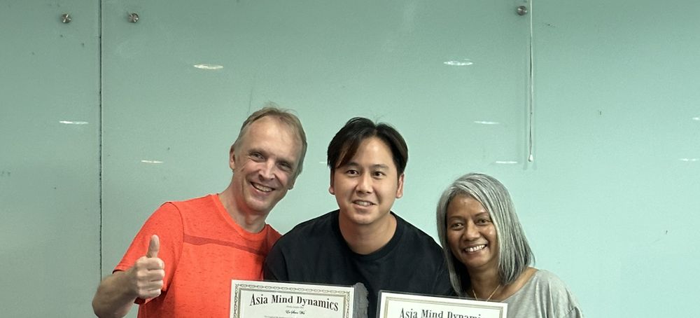 Marcus Chew with Andreas Dorn and Najwa Dorn Rustum